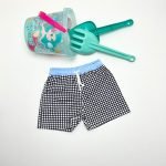 Bañador azul lunares