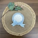 Medallón topitos celeste