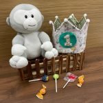 Corona cumpleaños circo verde