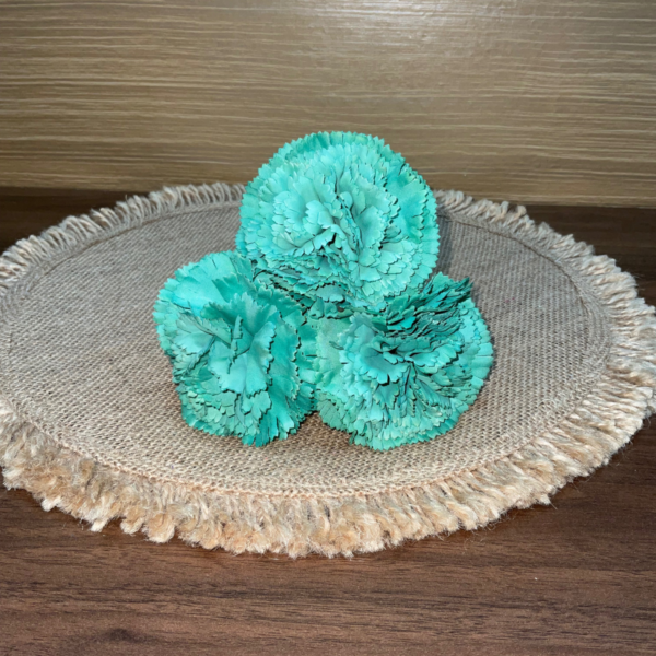 Flor de flamenca verde agua
