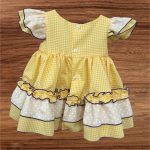 Traje Flamenca vichy amarillo - Imagen 2