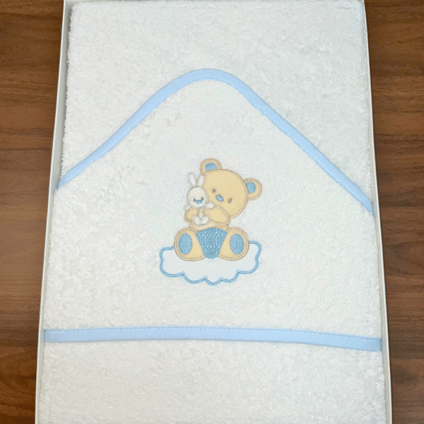 Capa de baño osito celeste