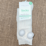 Calcetines pompones blanco