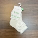 Calcetín lazo beige