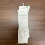 Calcetines pompones beige