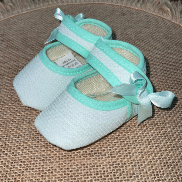 Zapato lino verde agua