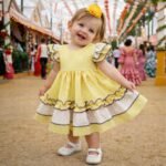 Traje Flamenca vichy amarillo