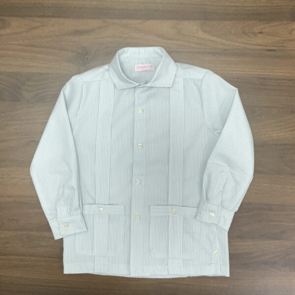 Camisa cubana kids piqué canutillo celeste