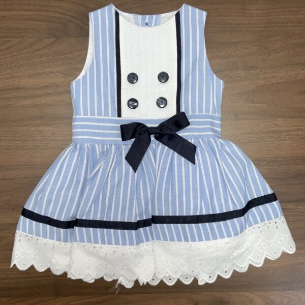 Vestido rayas celeste
