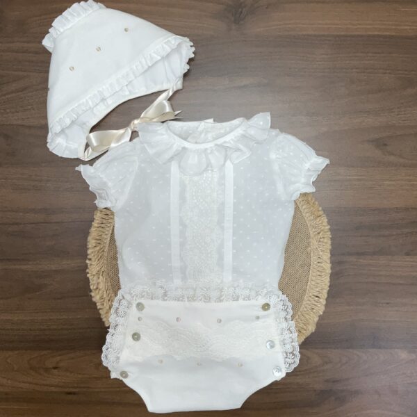 Conjunto ceremonia laurel panetes marfil