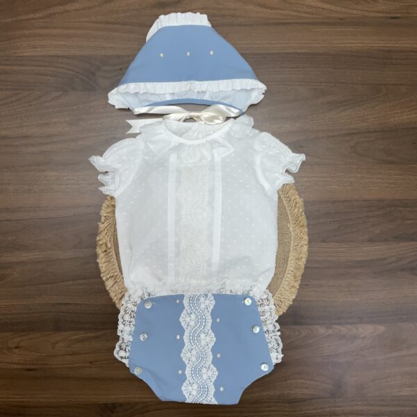 Conjunto ceremonia laurel celeste