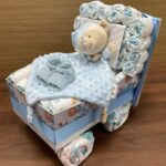 Carrito de pañales celeste
