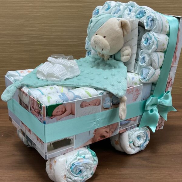 Carrito de pañales verde