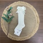 Calcetín calado marfil