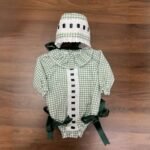 Pelele vichy verde - Imagen 2