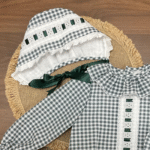 Pelele vichy verde - Imagen 2