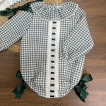 Pelele vichy verde - Imagen 3