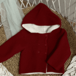 Chaqueta de punto burdeos