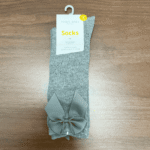 Calcetín largo lazo gris