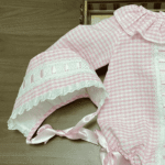 Pelele vichy rosa - Imagen 2