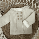 Chaqueta de punto camel