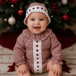 Pelele vichy burdeos