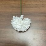 Flor de flamenca blanco puro