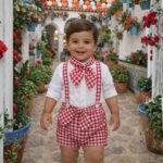 Conjunto niño Vichy Rojo
