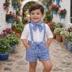 Conjunto niño Vichy Azul Marino