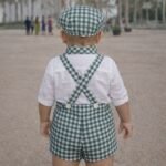 Conjunto niño Vichy Verde con Gorra - Imagen 2