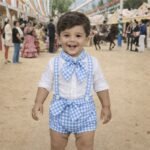 Conjunto niño Vichy Celeste