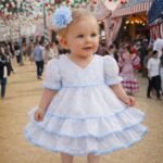 Traje flamenca Aire Celeste