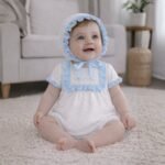 Pelele Azucena Celeste manga corta