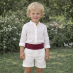 Conjunto de niño Petit burdeos